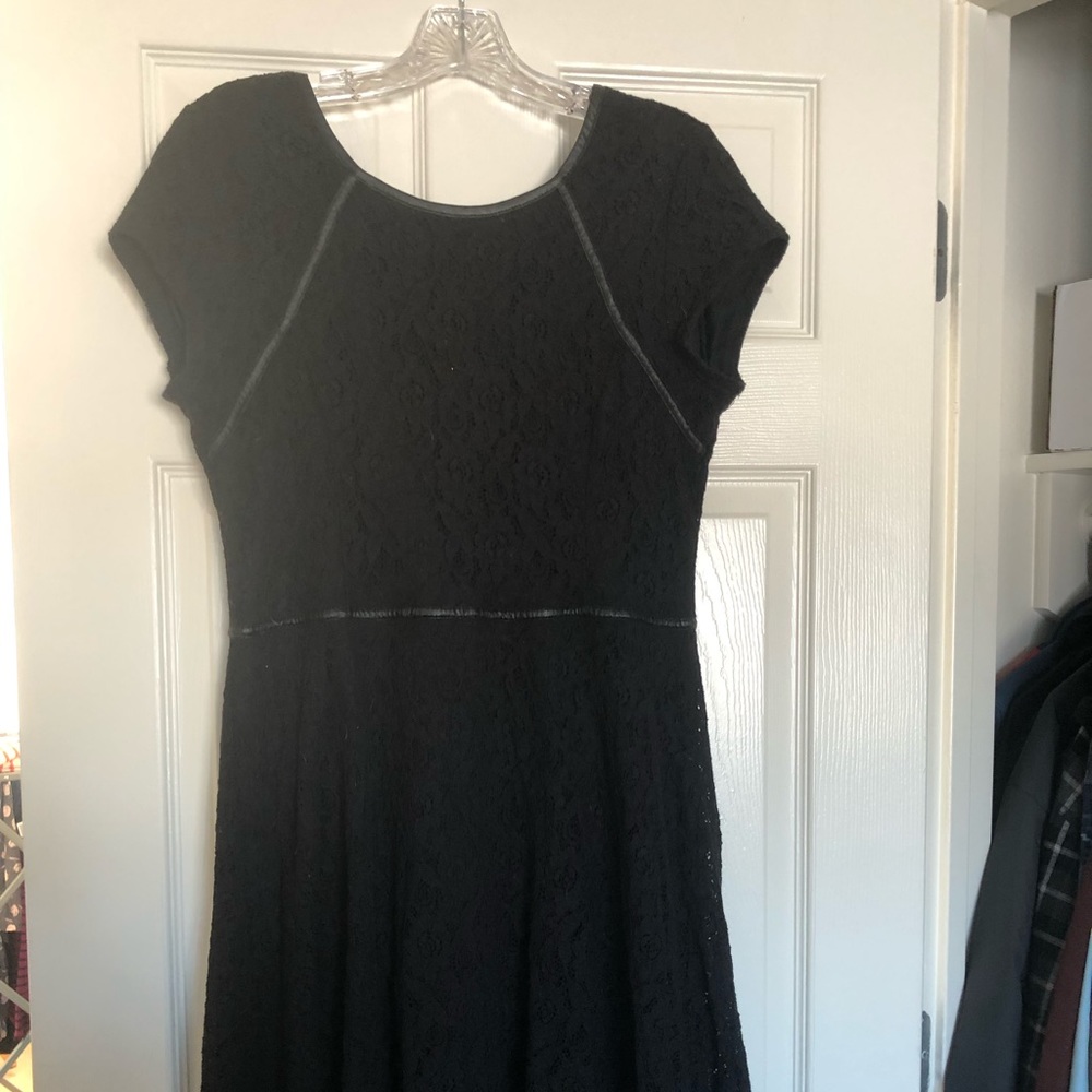 Black knee length lace dress